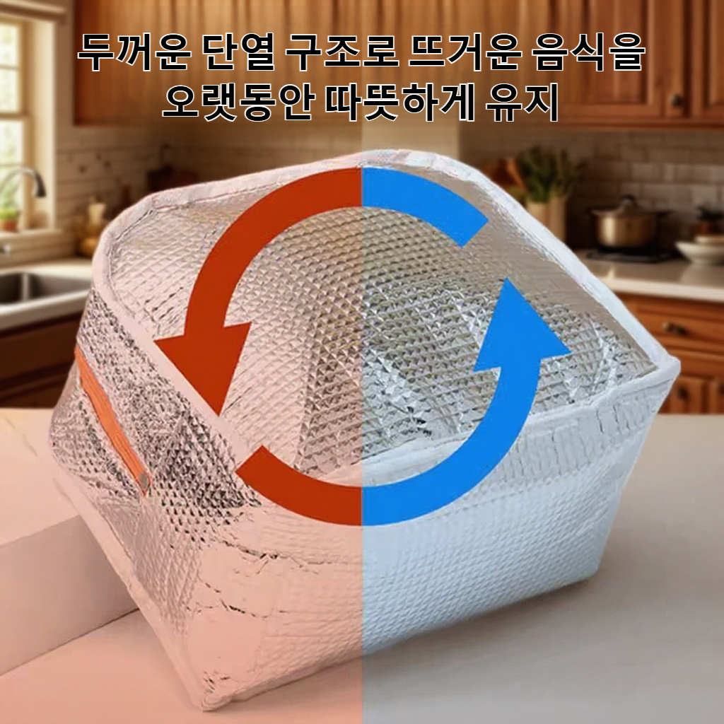 양이온 점심 가방 보온 도시락 가방 휴대용 대용량 점심 가방 포함