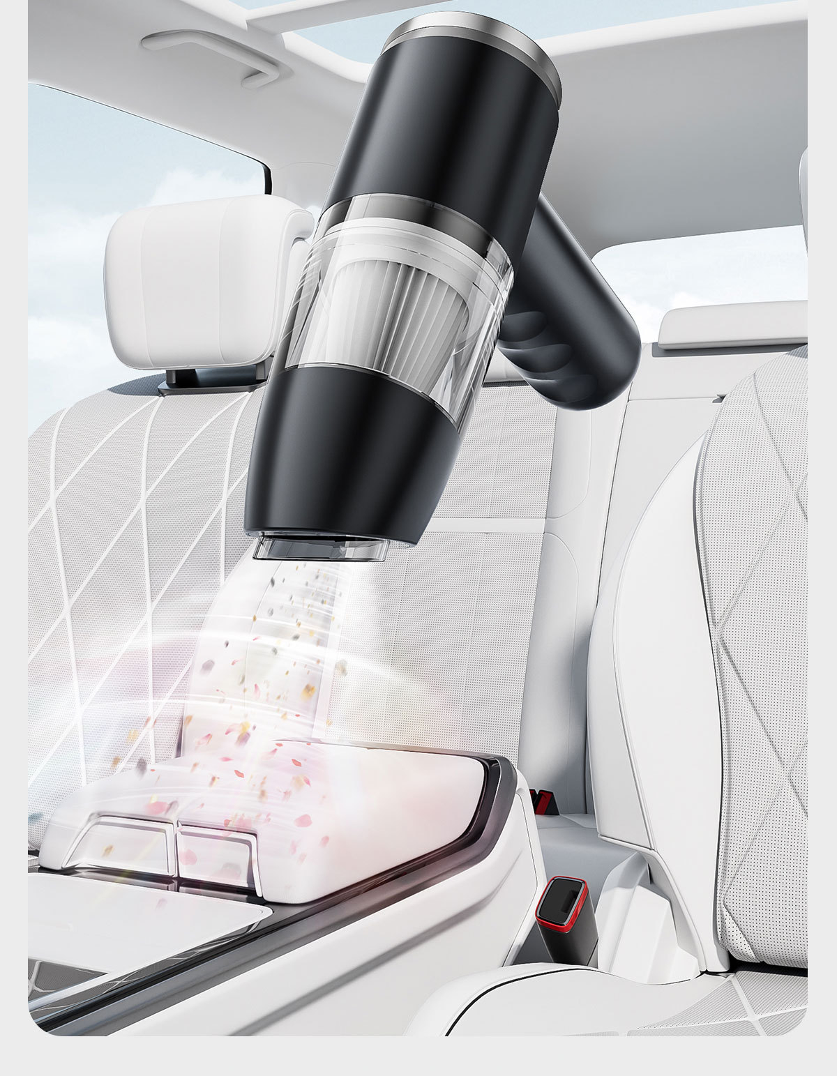 충전 중인 무선 핸드헬드 청소기
