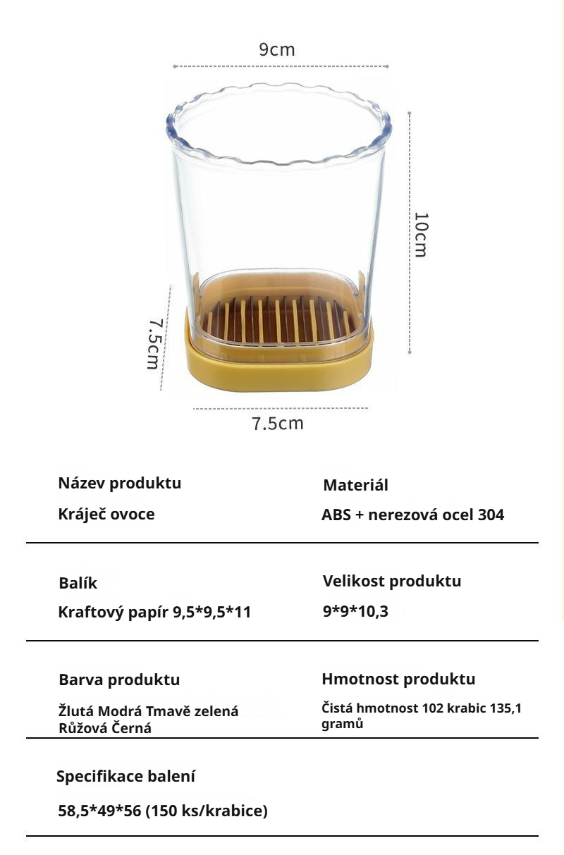 Bezpečné uchopení nerezového kráječe pro pohodlné krájení
