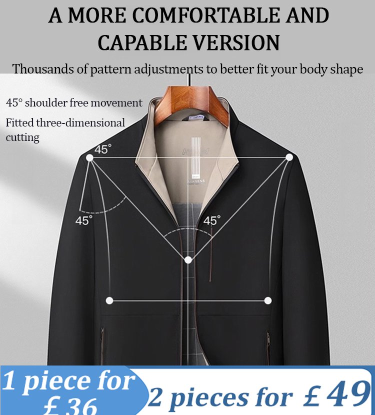 Men's Jacket with Stand up Collar