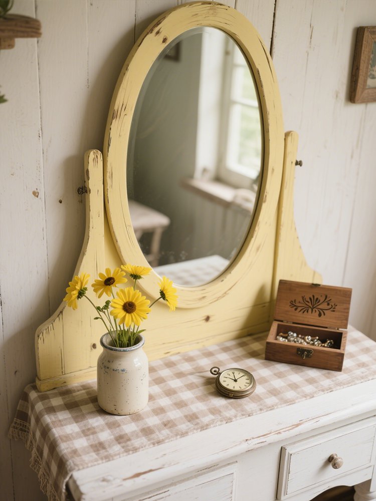 Oválné zrcátko na líčení