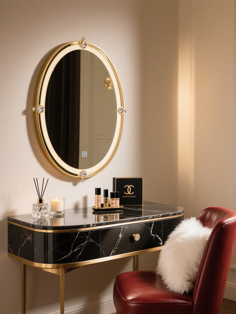 Oválné zrcátko na líčení