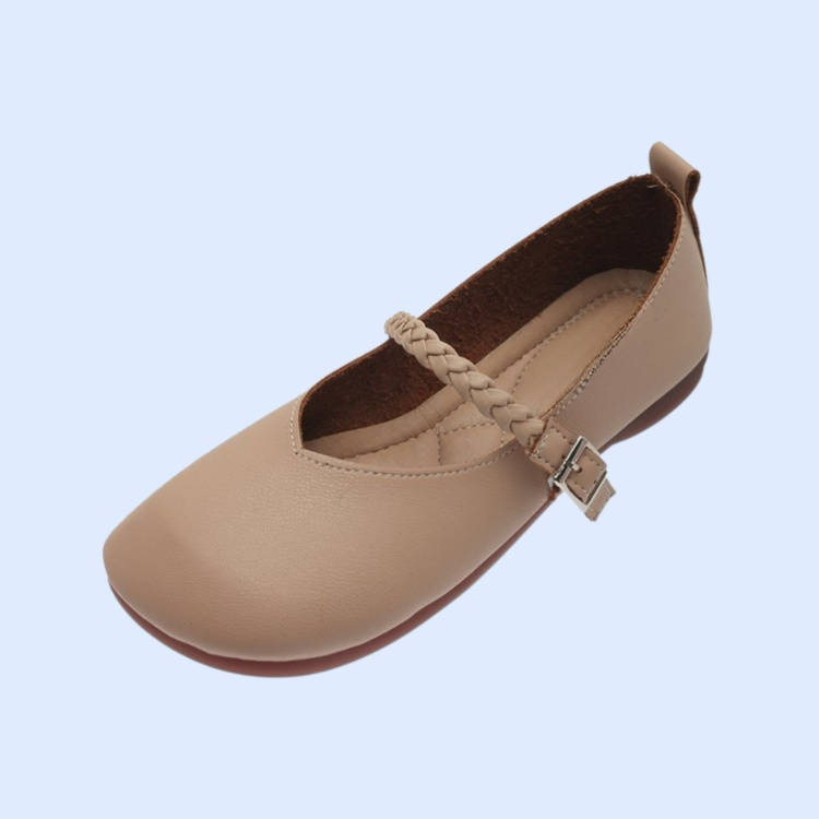 スクエアトゥフラットシューズ