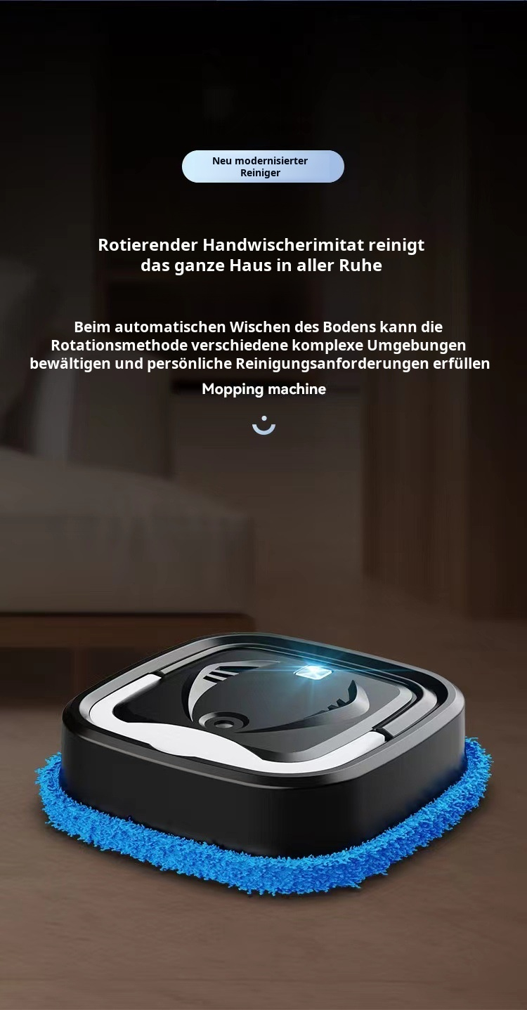 Nass- und Trockenbefeuchtungswischmaschine im modernen Wohnzimmer