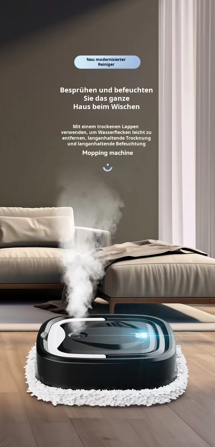 Automatischer Wischroboter reinigt Fliesenboden