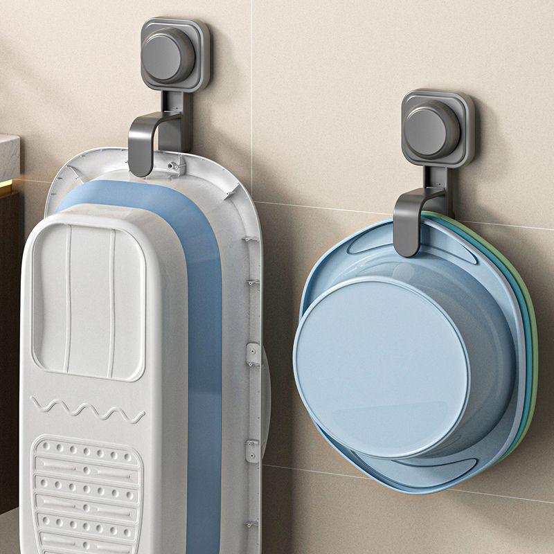 킨리놀 회전식 빨판걸이 욕실 화장실 선반 수납 펀치프리 화장실걸이 세면대 선반