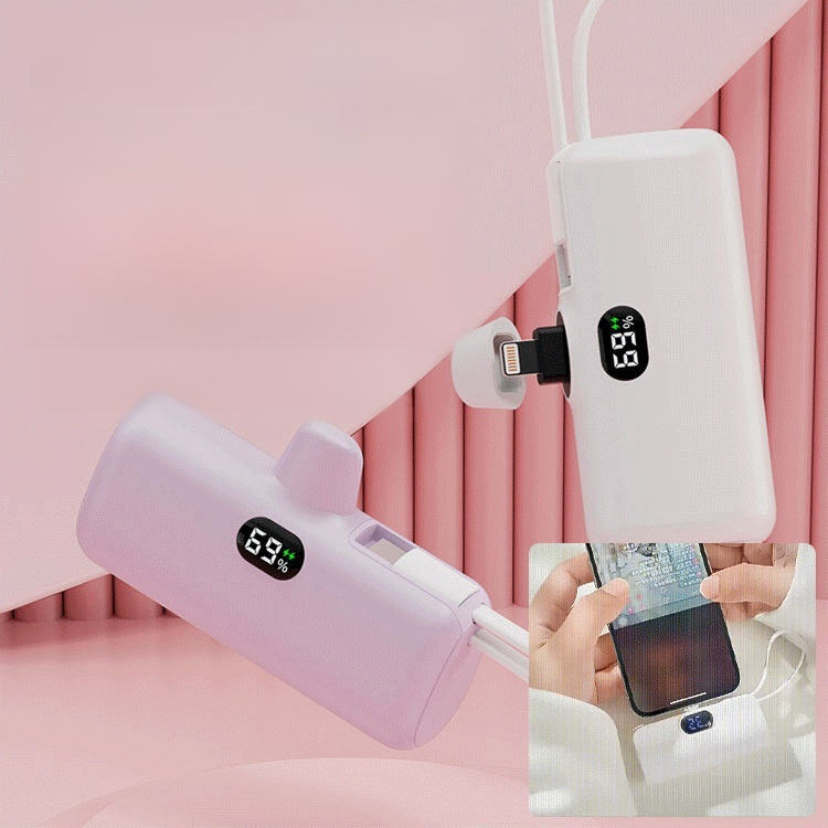 พาวเวอร์แบงค์จอแสดงผลดิจิตอลพร้อมสายในตัว 