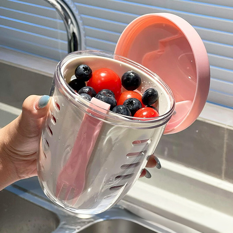 【フォーク付き】水切り可能なフルーツカップ