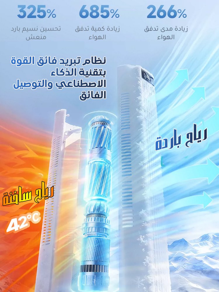 مروحة صامتة بدون شفرات