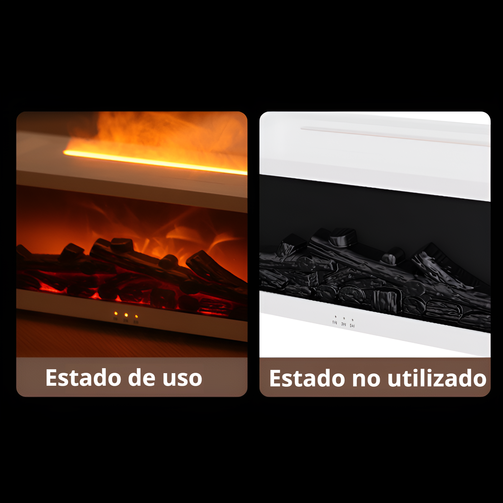 Humidificador creativo con aromaterapia de llama de chimenea de simulación genial de escritorio JMY