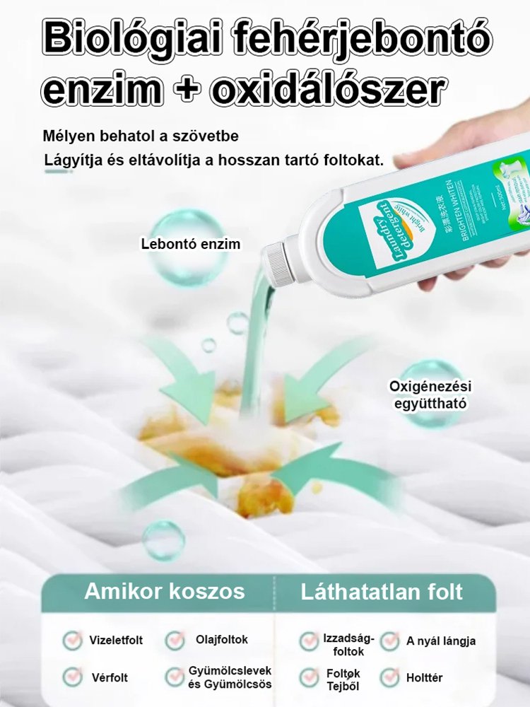 【Régi ruhák új ruhákká】Folteltávolító és fényesítő mosószer