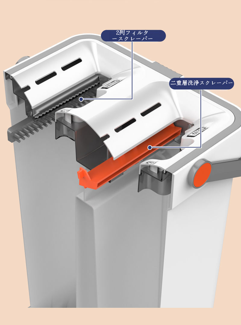 モップヘッドの取り外し・洗浄可能イメージ