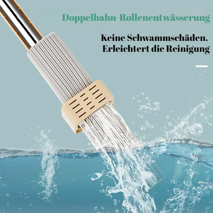 Rotatable Sponge Mop Dust Push No Hand Wash Cleaning Tool