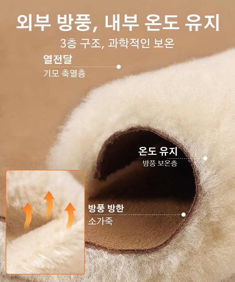 두꺼운 털 안감 여성용 통굽 스노우 부츠