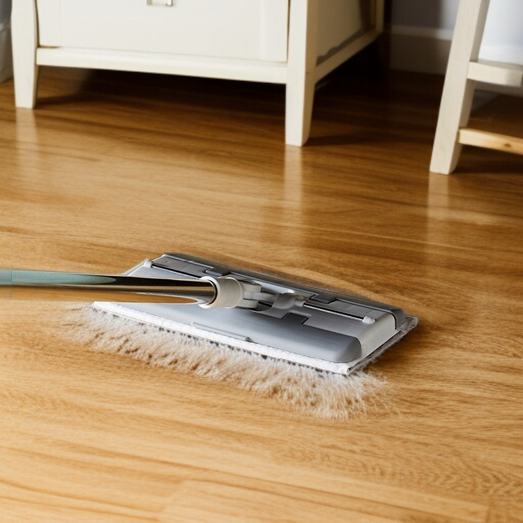 交換可能なハンドフリーモップ ウェット ドライ静電気除塵モップ レイジーモップ ホームクリーニング 交換可能な使い捨てモップ