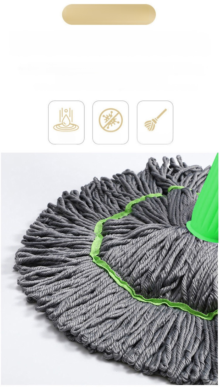 고흡수력 대나무 섬유 대걸레 헤드 클로즈업