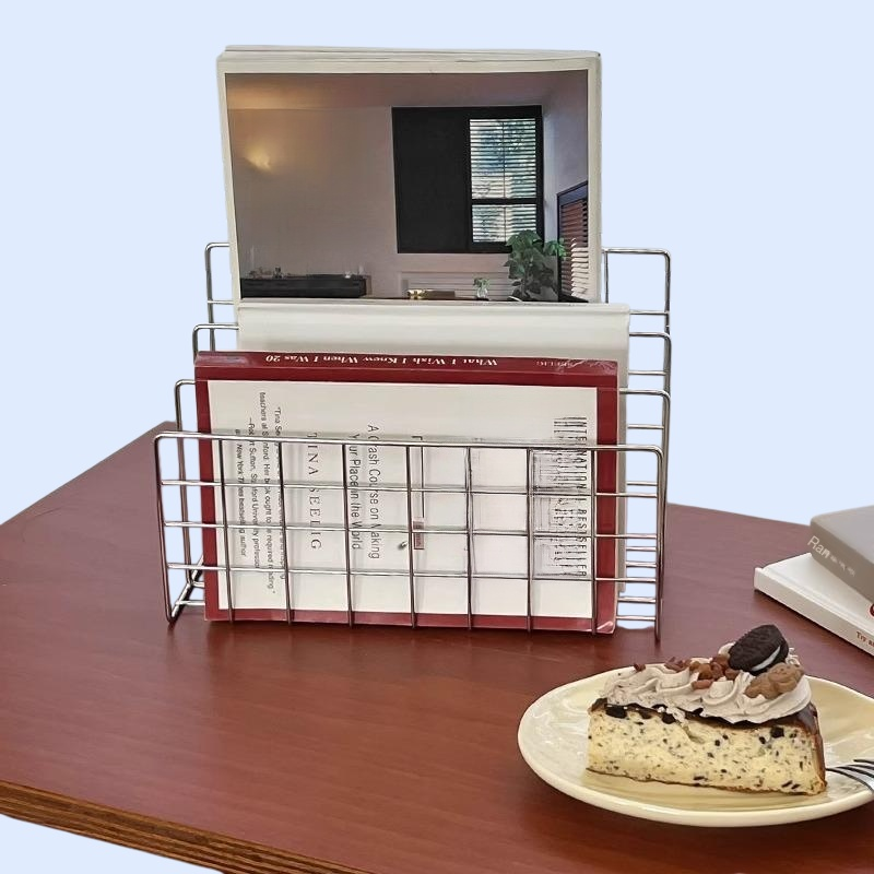 심플 3구 스테인리스 책상 수납 선반 사무실/기숙사용