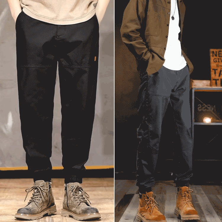 メンズカジュアルカーゴパンツ裾ゴム