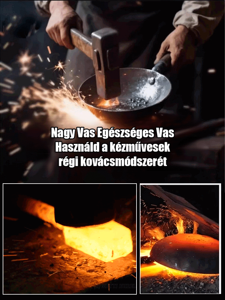 【Ősi kovácsolás】Titánvas sütő- és főzőedény egyben