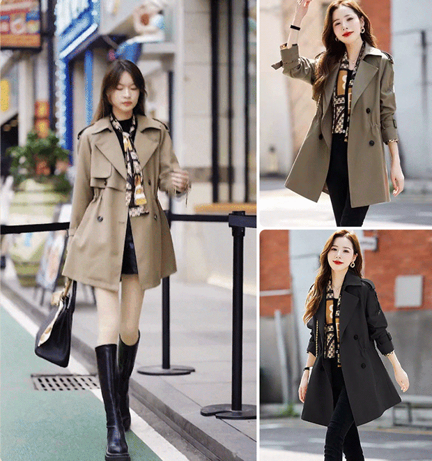 【3벌79,900원】캐주얼 슬림핏 패션 여성 트렌치코트