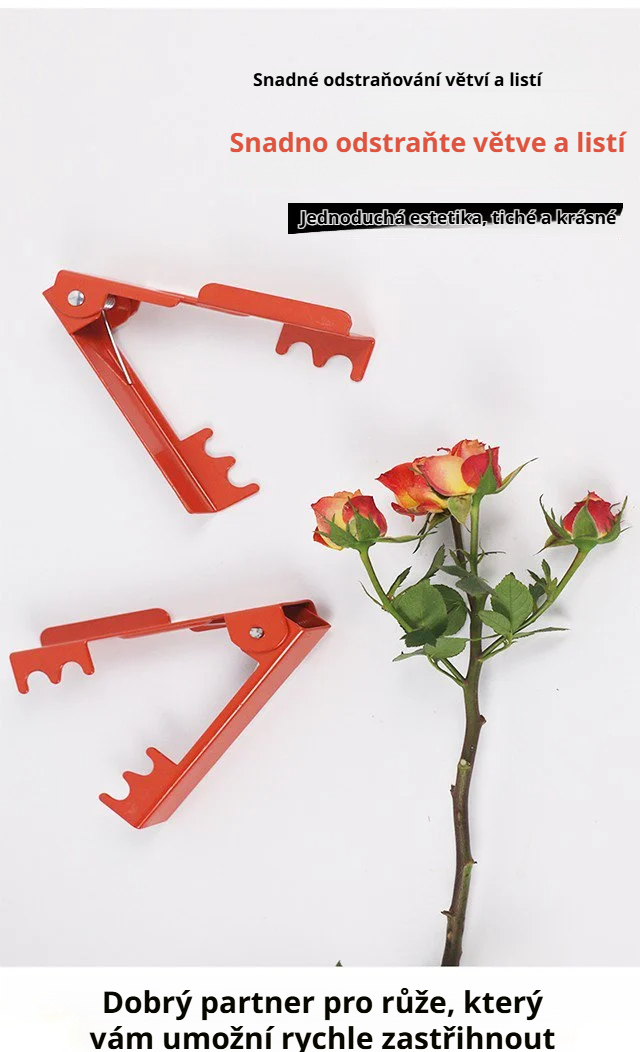 Kleště na odstraňování trnů z růží v ruce zahradníka