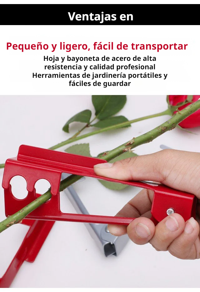 Detalle del removedor de espinas para jardinería