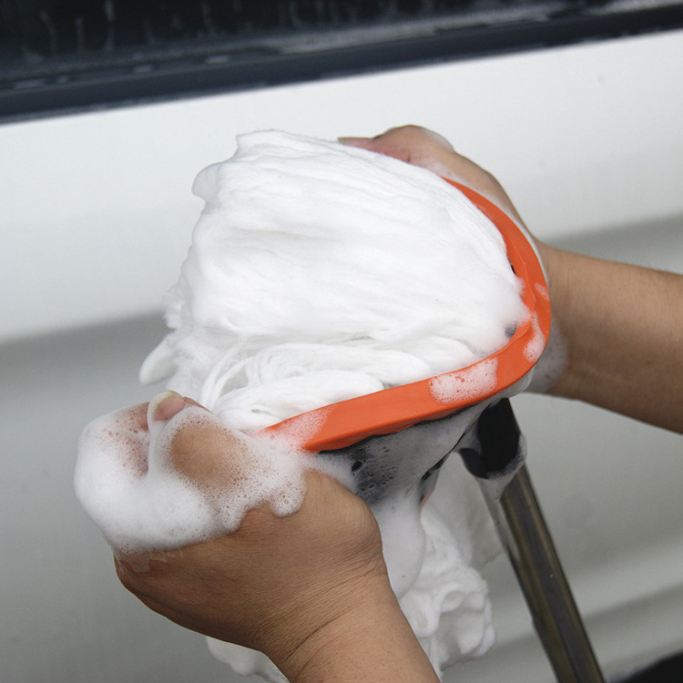 Car wash mop milk silk soft hair car retractable cleaning wax brush car long handle car wash brush