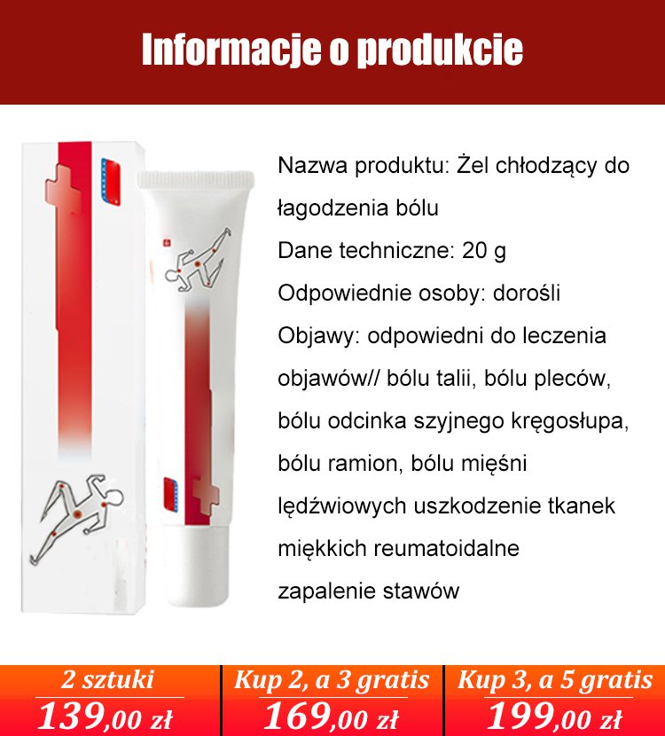 Żel przeciwbólowy na podagrę