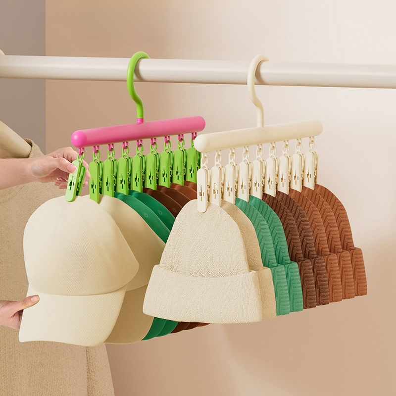 一字型多功能無痕夾衣晾衣架