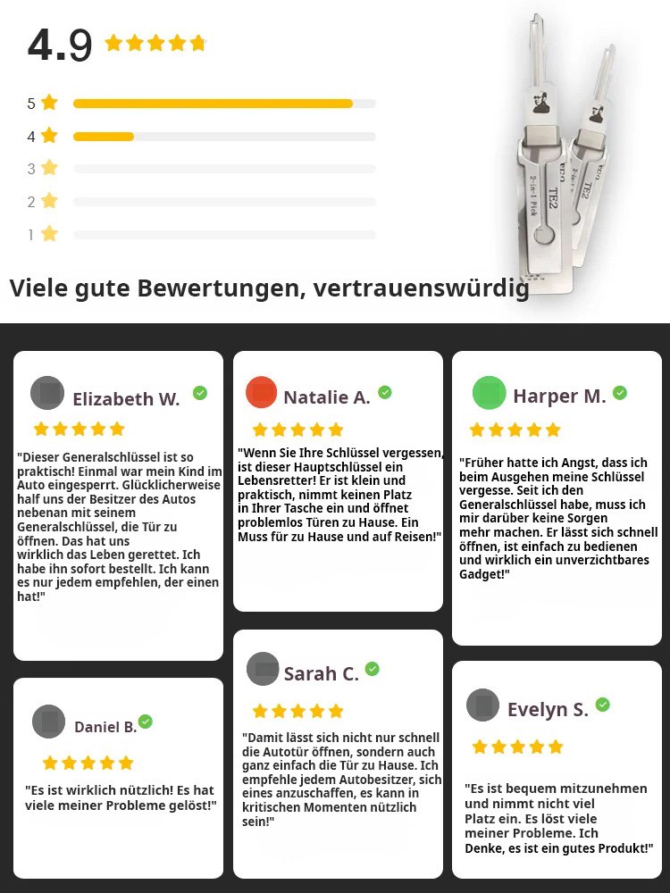 【Hausgebrauch Diebstahlsicherung✨】Kann in 3 Sekunden alle Türschlösser öffnen✨