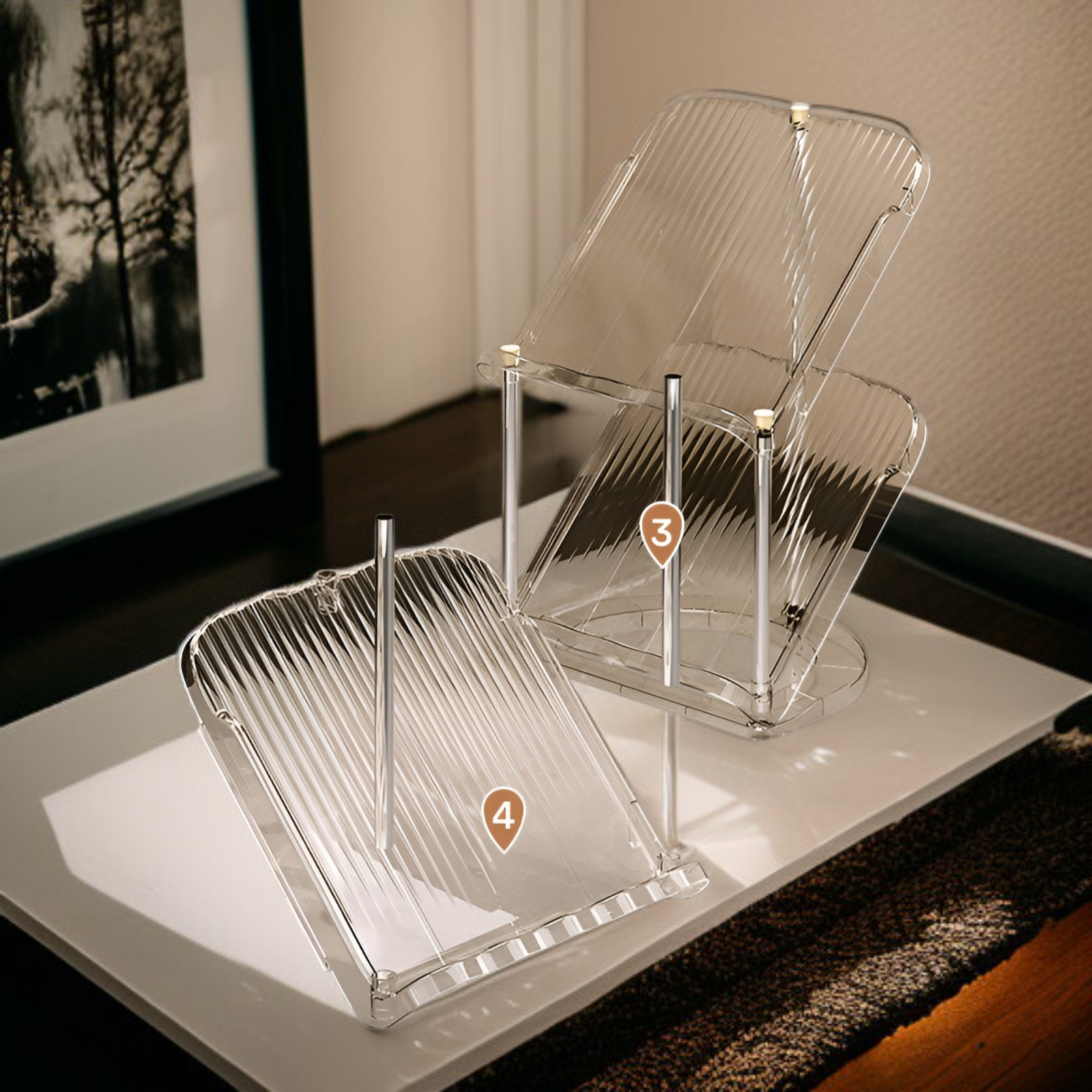 ファッショナブルでスリムなシューズラック