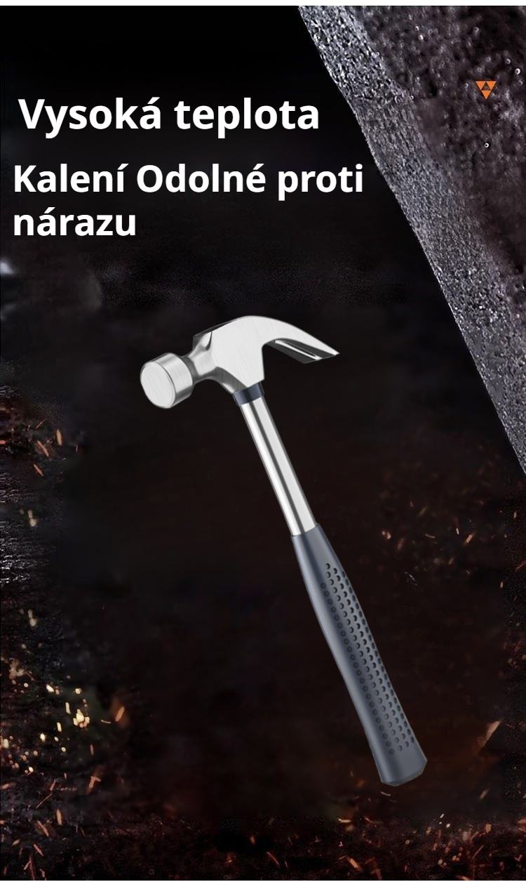 Detail protiskluzové rukojeti kladiva