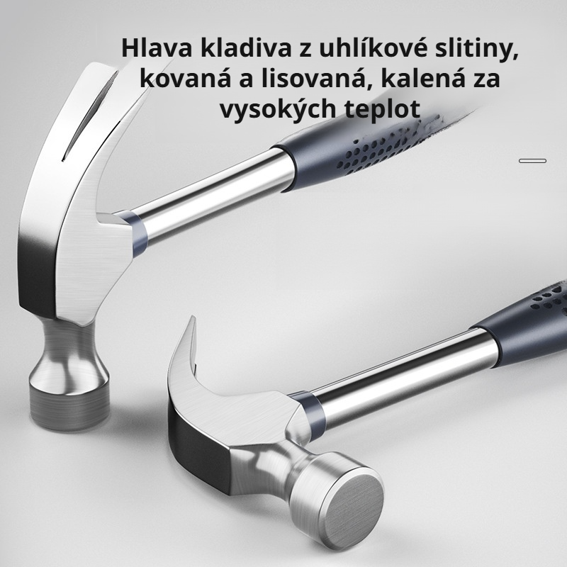 Kladivo s kulatou hlavou a protiskluzovou rukojetí pro domácnost