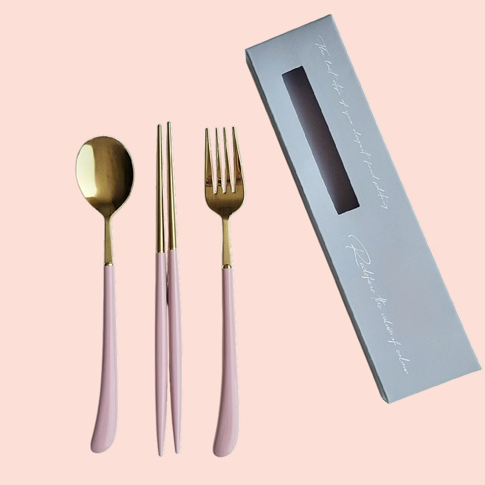 日用百貨304不鏽鋼餐具刀叉湯匙方筷西餐具刀叉套裝組合