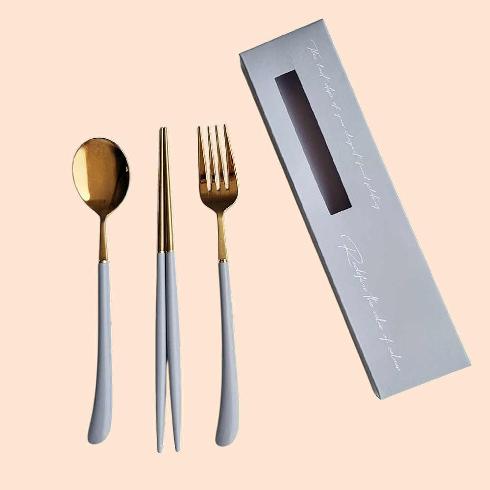 日用百貨304不鏽鋼餐具刀叉湯匙方筷西餐具刀叉套裝組合