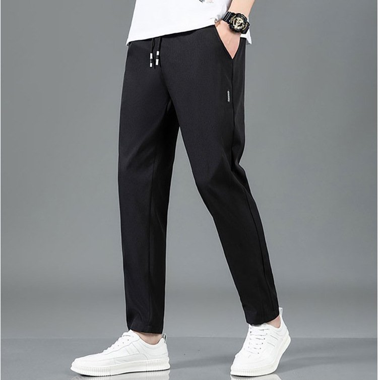 여름용 얇고 통기성 있는 아이스 실크 팬츠