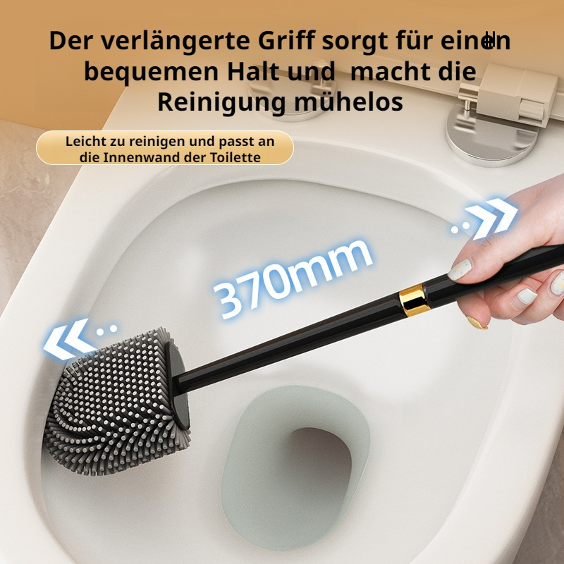 Neue Toilettenbürste fürs Badezimmer, kein toter Winkel, wandmontierte Toilettenbürste aus Silikon f