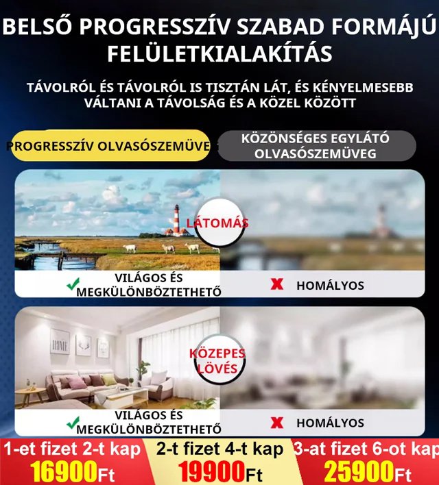 Kékszűrős bifokális szemüveg