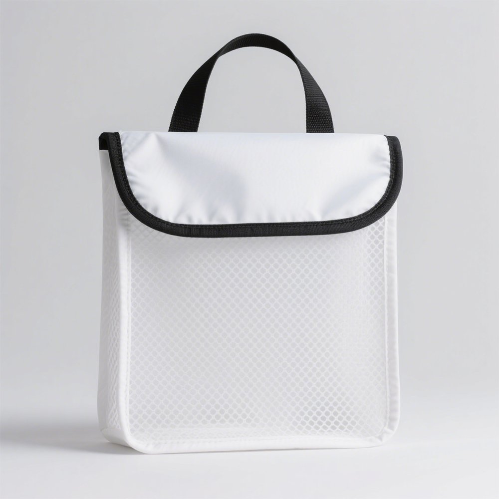 Cotton mesh hanging washable storage pocket