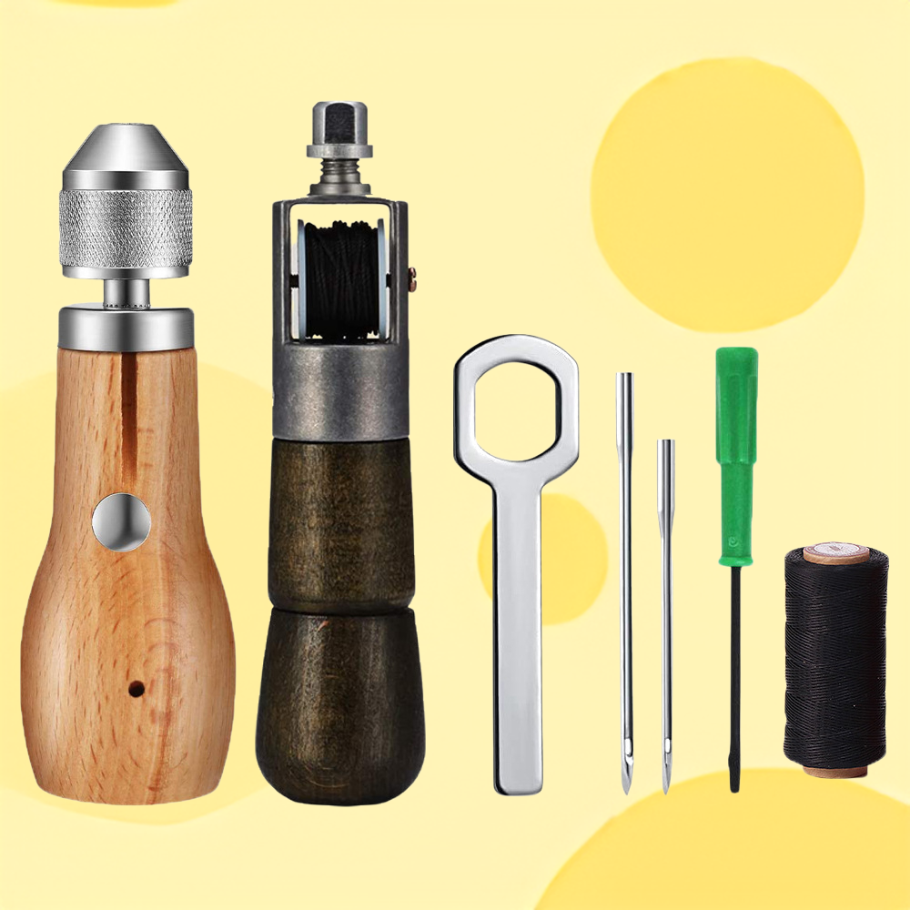 Ruční šicí stroj na kožené řemeslo – detailní pohled