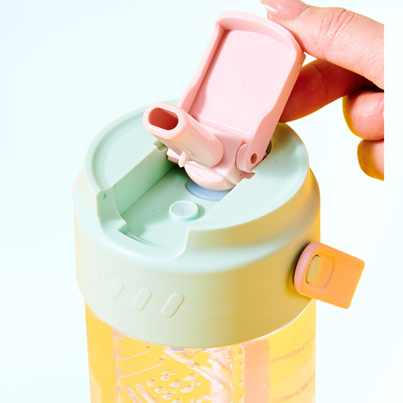 인기 핸들 커피컵 남녀용 스포츠 피트니스 빨대컵