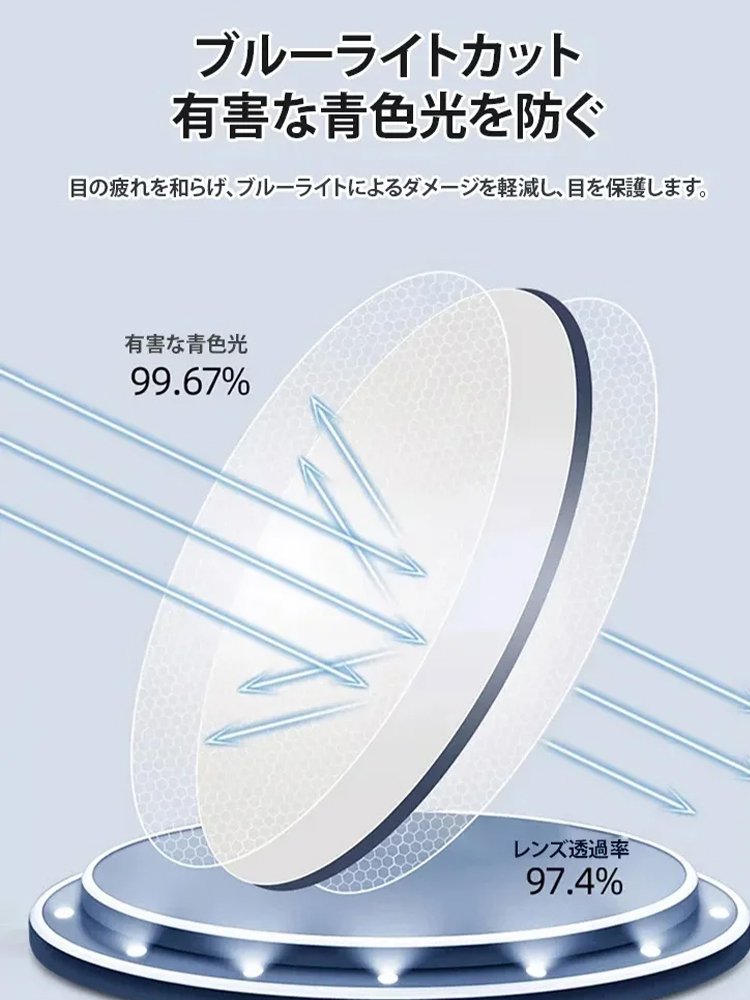 ブルーライトカット調光老眼鏡
