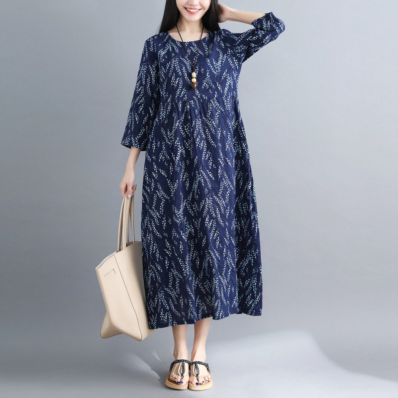 Buaisou夏用新発売！手作業亜麻ワンピース