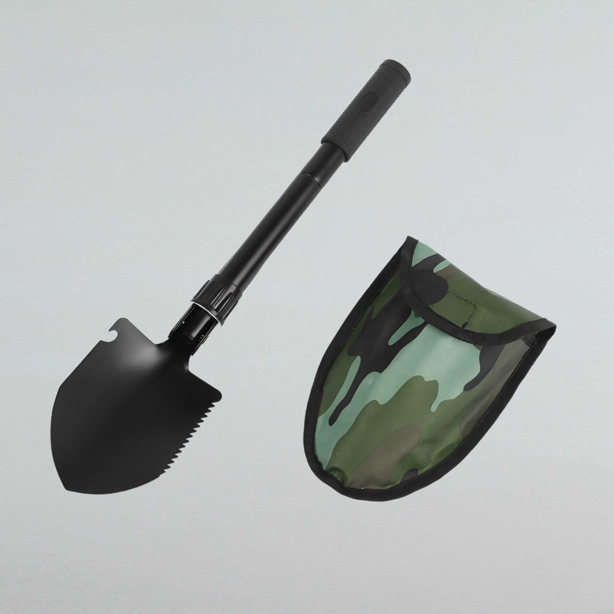 コンパス折りたたみエンジニアシャベル折りたたみポータブル緊急救助アウトドアアドベンチャーエンジニアシャベル折りたたみスクエアつるはし鍬