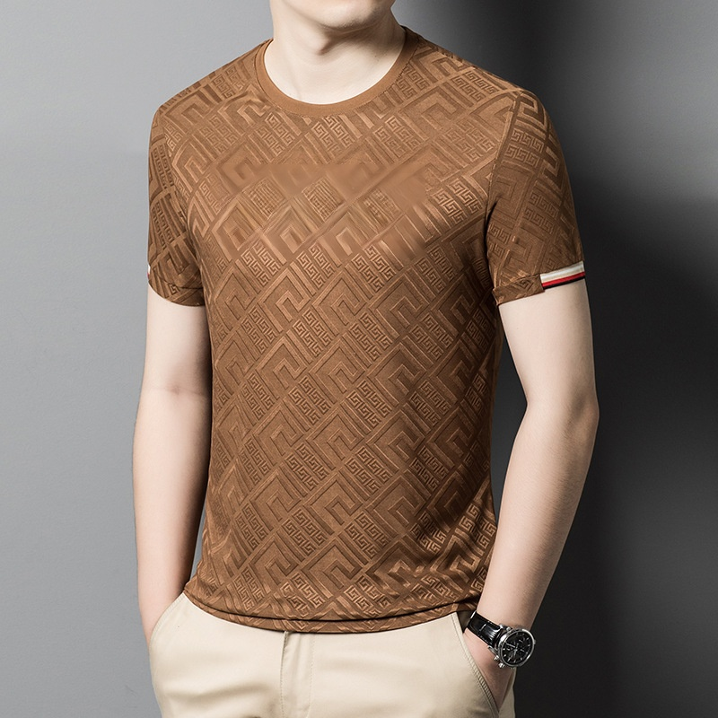 아이스 자가드 다크 남성 반팔