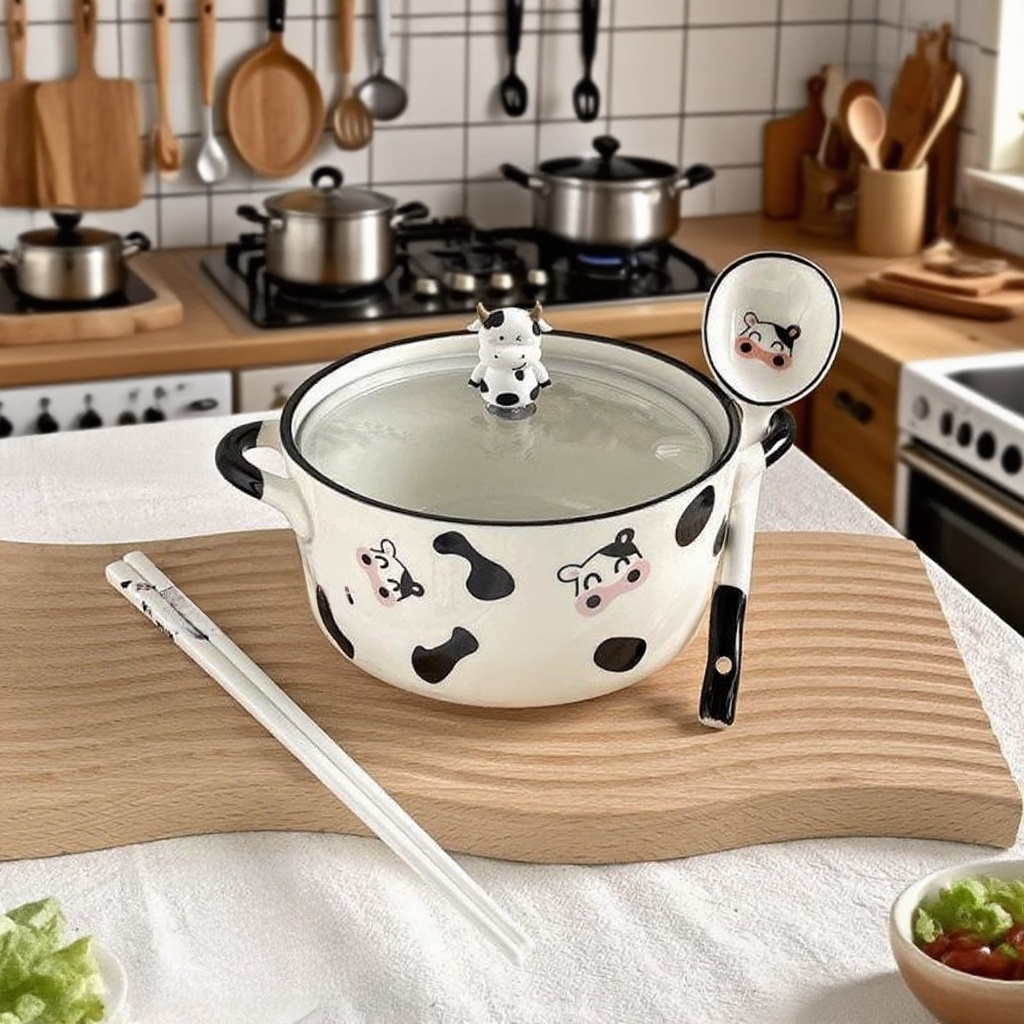 소 세라믹 인스턴트 라면 그릇