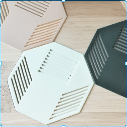 無地ダイニングテーブル幾何学的断熱パッドポットマットホームキッチン厚手耐熱プレースマットプレートマットボウルマットティーコースター