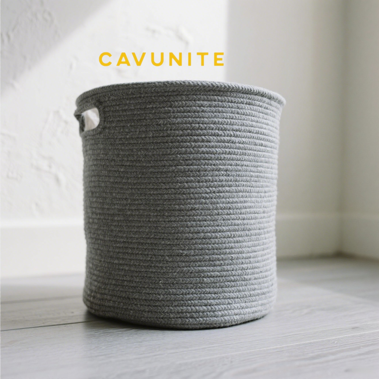 ランドリーバスケットの柔らかな綿素材アップ