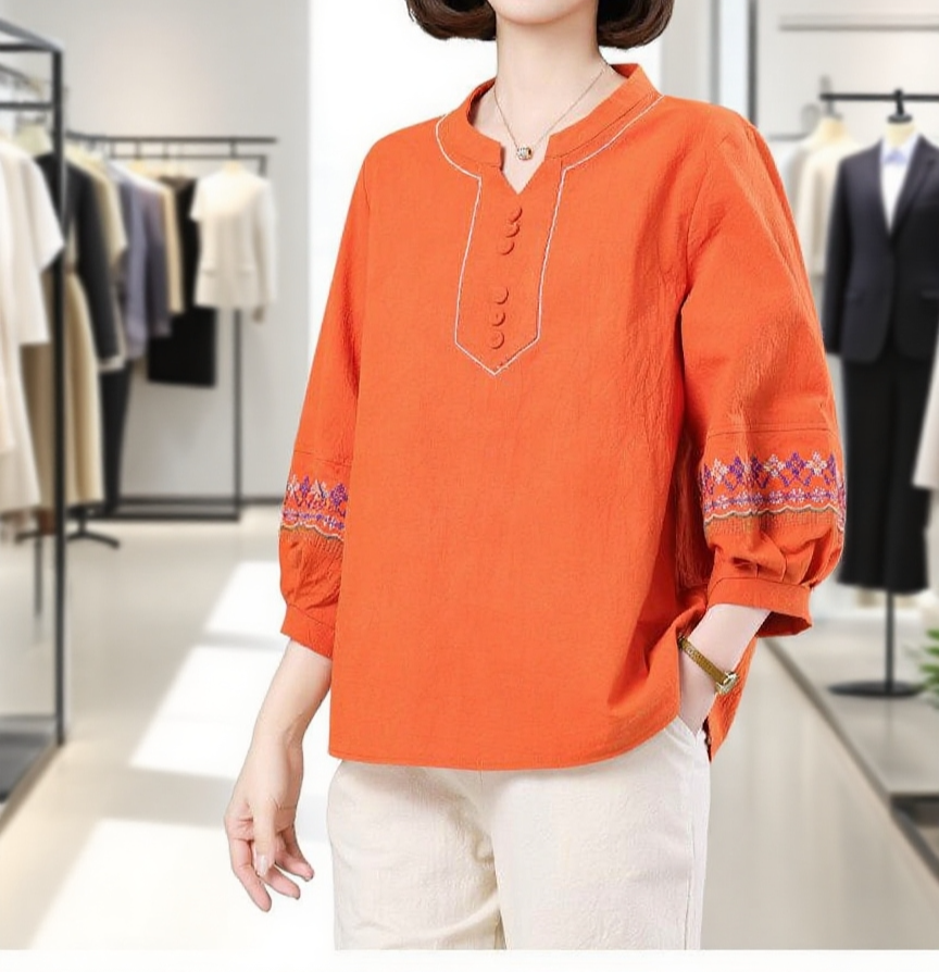 중년 여성용 데일리 블라우스 스타일