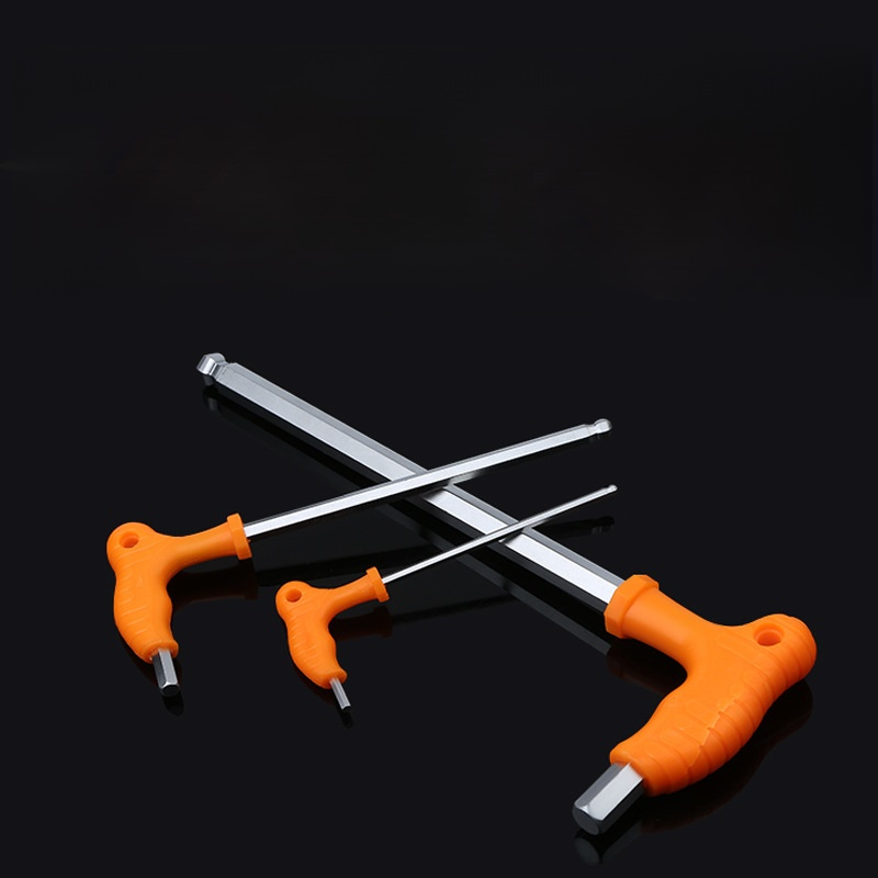 Šestihranný šestihranný klíč 4/5/6 ve tvaru T s plochou hlavou s prodlouženou kulovou hlavou